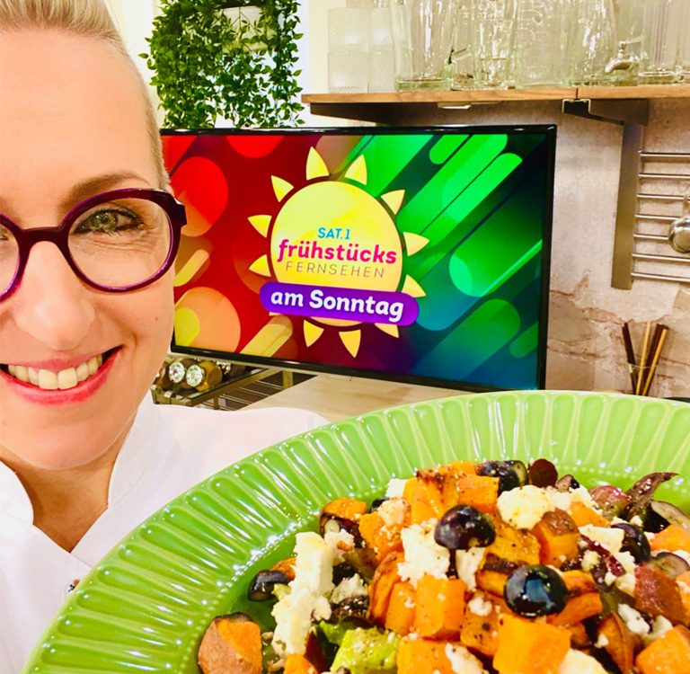 Salat mit gebackenen Süßkartoffeln aus dem SAT1 FF mit Achim Sam